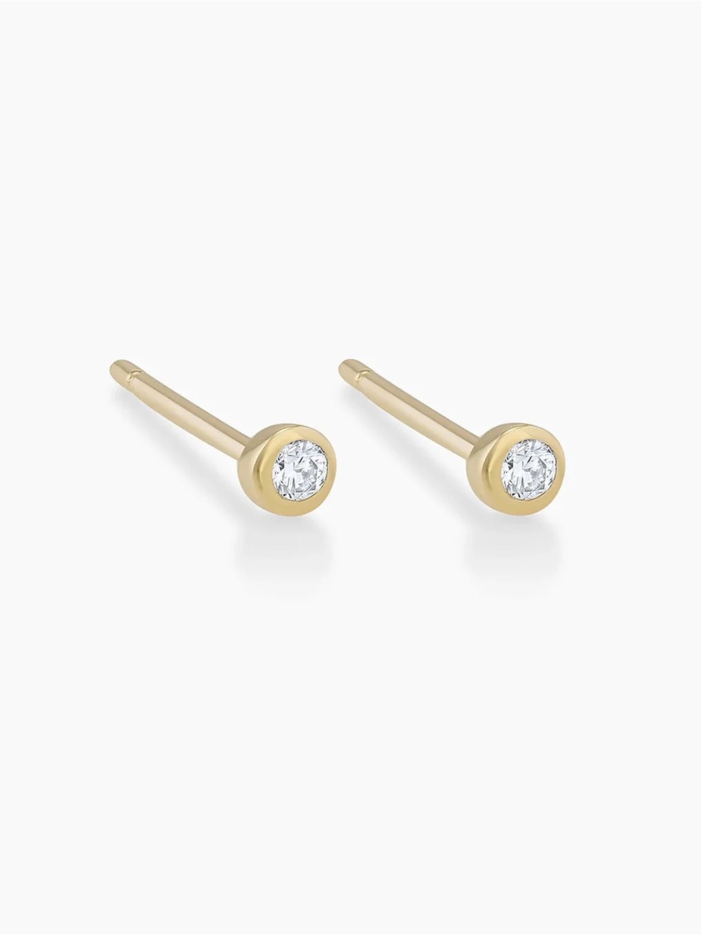 Gorjana 14K Gold Classic Diamond Studs - Gold, White